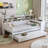 Wooden Daybed With Storage Shelves, Multi-Functional Bed With Twin Size Trundle Bed And  Study Desk-2036807037-2036807036