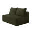 Chaise longue convertible en velours et porte-gobelet