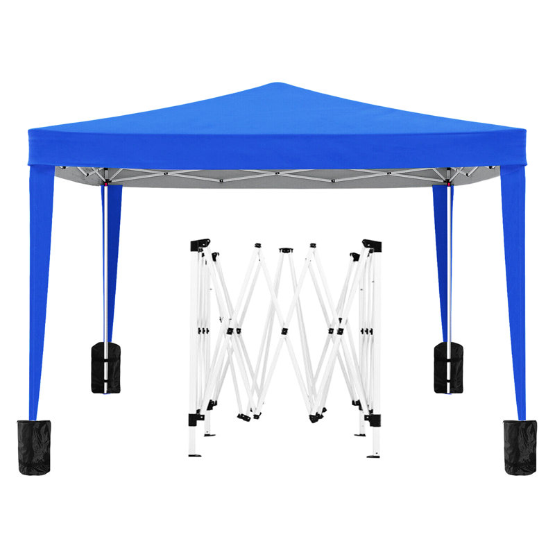 Auvent de jardin portatif 10 pi x 10 pi avec 4 parois latérales amovibles - abri de jardin escamotable Ez Pop Up pour utilisation extérieure, plage, camping, mariage