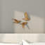 Ensemble de 3 décorations murales d'oiseaux flottants en polystone métallique-2117833471-2032393553