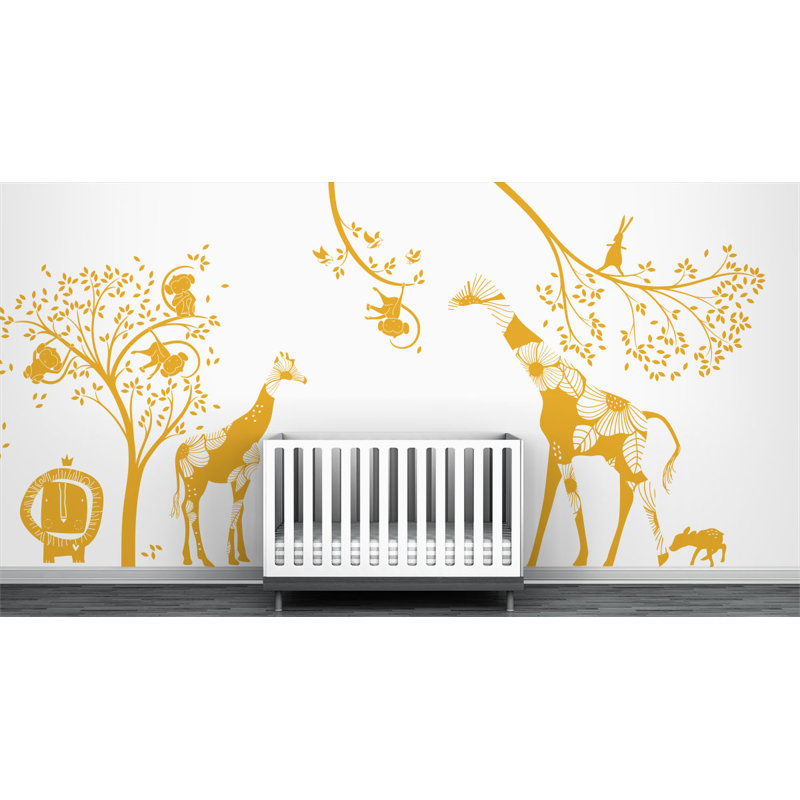 Décalcomanie murale jungle baby, Jaune foncé