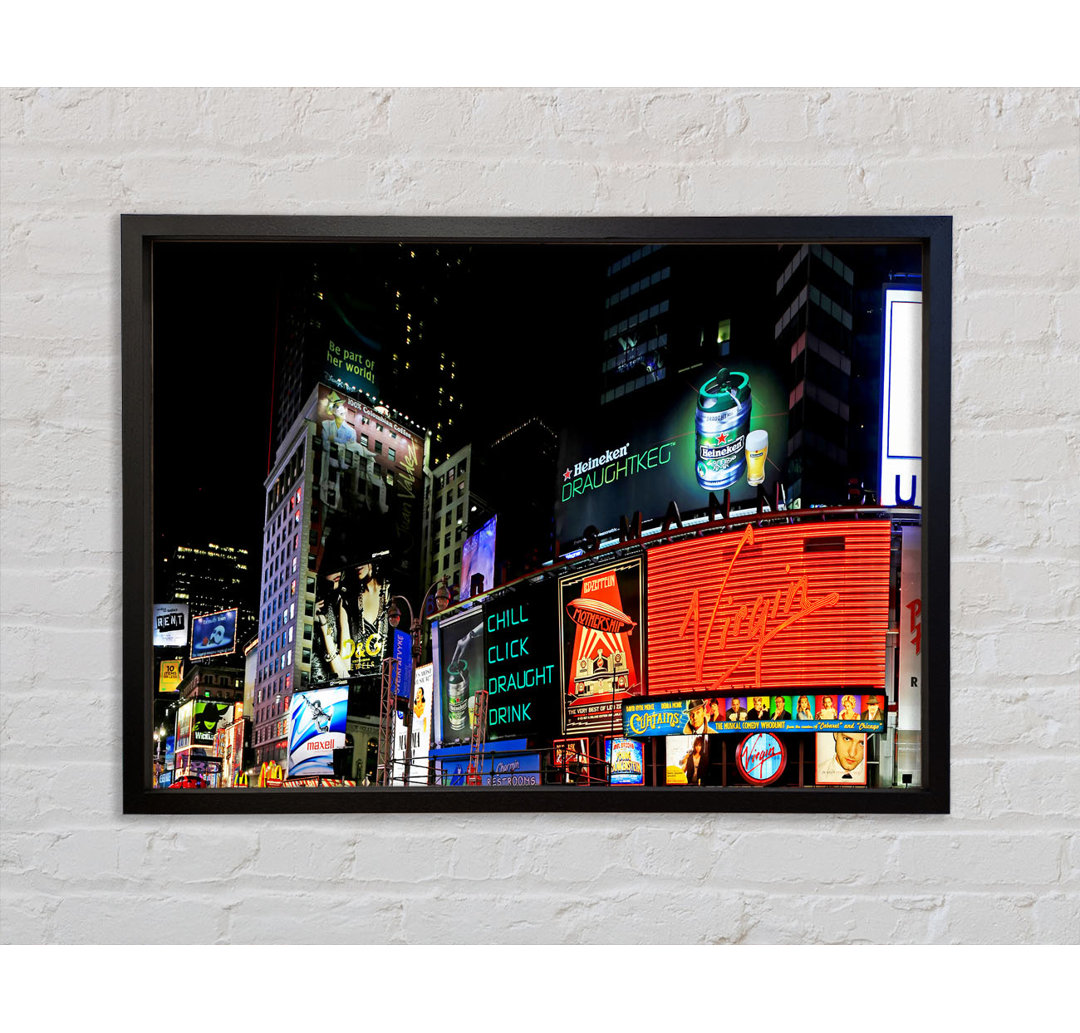 Tokyo City Night Lights - Einzelbildrahmen Kunstdrucke auf Leinwand