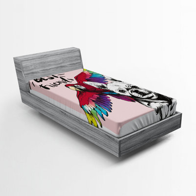 Drap-housse bouledogue et perroquet french