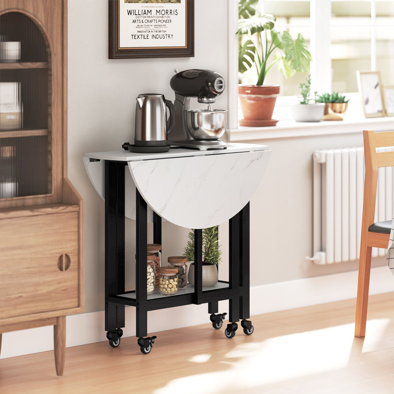 Round Metal Base Dining Table, 75cm H x 80cm x 80cm D
