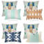 Monet's Garden Navy 22x22 Throw Pillow