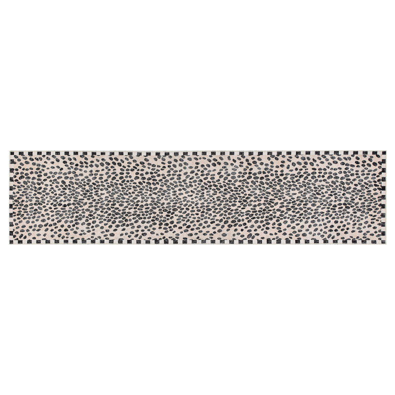 Snow Leopard 2'6" X 10' Washable Runner