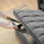 Canapé-lit convertible multifonctionnel avec dossier inclinable, coussins et rangement, idéal pour le salon, la maison ou le bureau