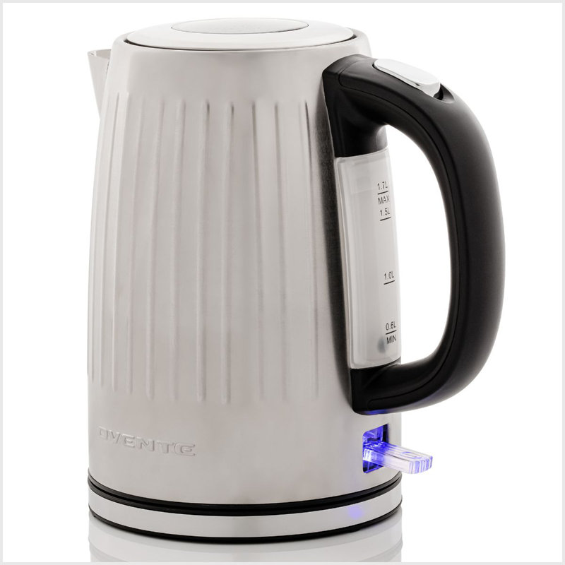 Silver Stainless Steel 1.7L Electric Kettle with Auto Shut Off