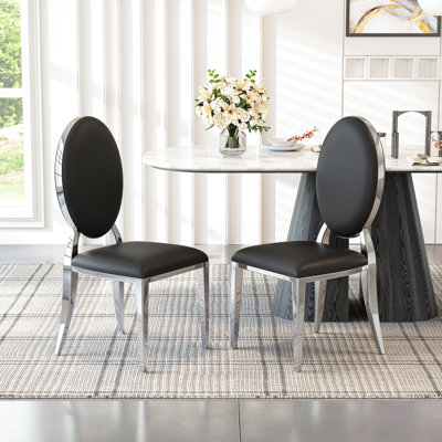 Chaise d'appoint en acier inoxydable Carterville