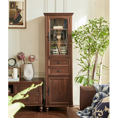 Grande vitrine de meuble en bois massif simple American Country