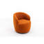 Fauteuil d'appoint pivotant en tissu avec anneau en métal thermolaqué noir, rembourré de mousse, maîtrise de la laine, 25,07 po Profondeur du produit, largeur, hauteur, fabrication robuste de la structure 26,66 lb, robuste