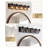 40" 5-Light Farmhouse Faux Wood Grain Dimmable Vanity Light with Seeded Glass Shade for Bathroom and Mirror-887759153-887759154