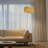 Wave 78 in. Boho Mid Century Modern Rustic Arched Standing Floor Lamp with Rattan Wicker Shade - LED Bulb Included