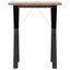 vidaXL Dining Table Y-Frame Solid Wood Pine and Steel-105675958-105675956