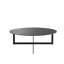 Krike Table basse ronde grise avec plateau en verre trempé-1666856189