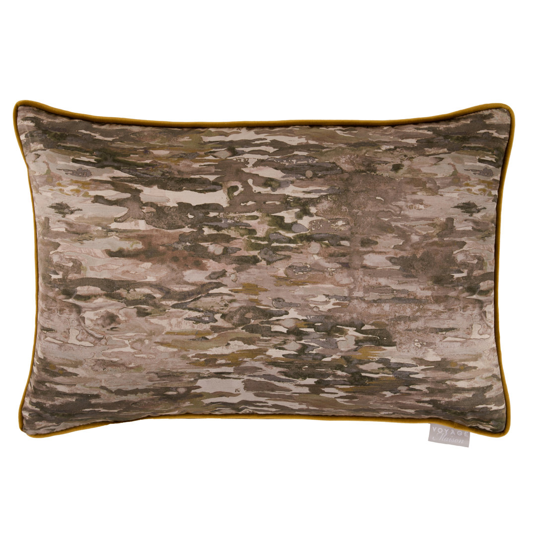 Olitski Feathers Abstract Rectangular Lumbar Cushion with Filling