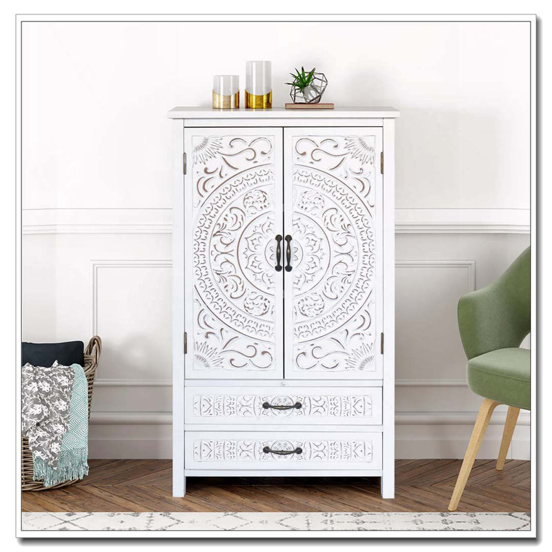 Armoire de rangement blanche 27 po