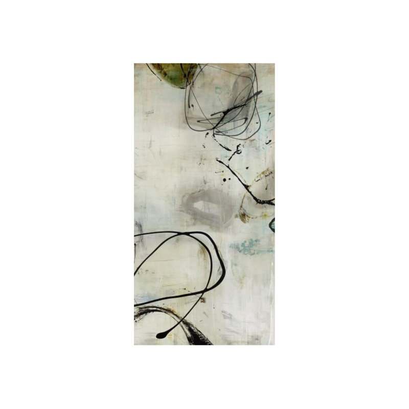 Incoherent Dream II Painting by Guseul Park, Glass Coat, 48" H x 24" W x 1.5" D