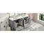 Meuble-lavabo gris 60 po, double vasque, espace de rangement et charnières silencieuses - Tablette et tiroirs de style fonctionnel-153976130-153976141
