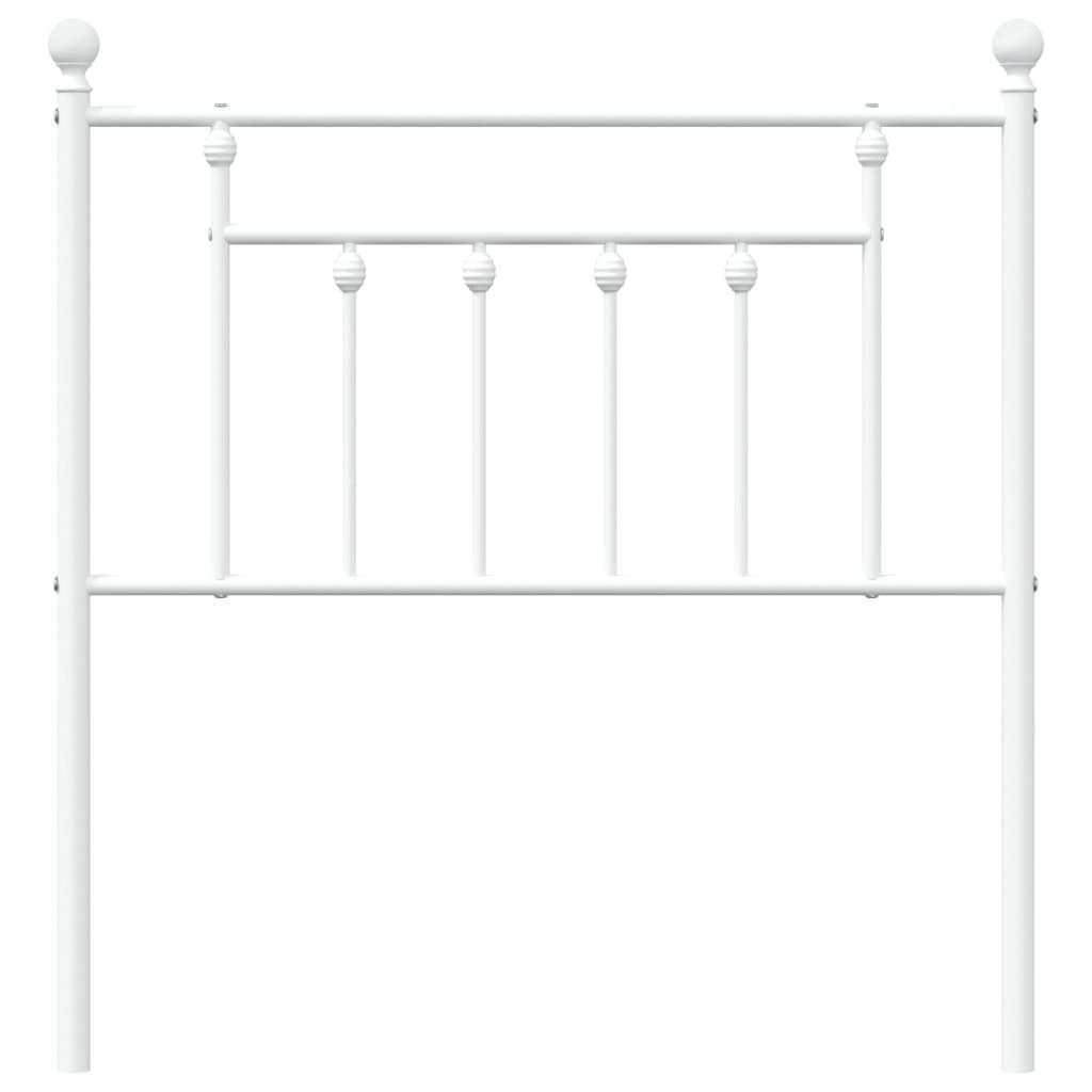 Vidaxl Metal Replace Headboard White