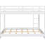 Lit superposé en grand lit en bois blanc avec, pin massif et performance durable, compact pour les petites pièces-656921320