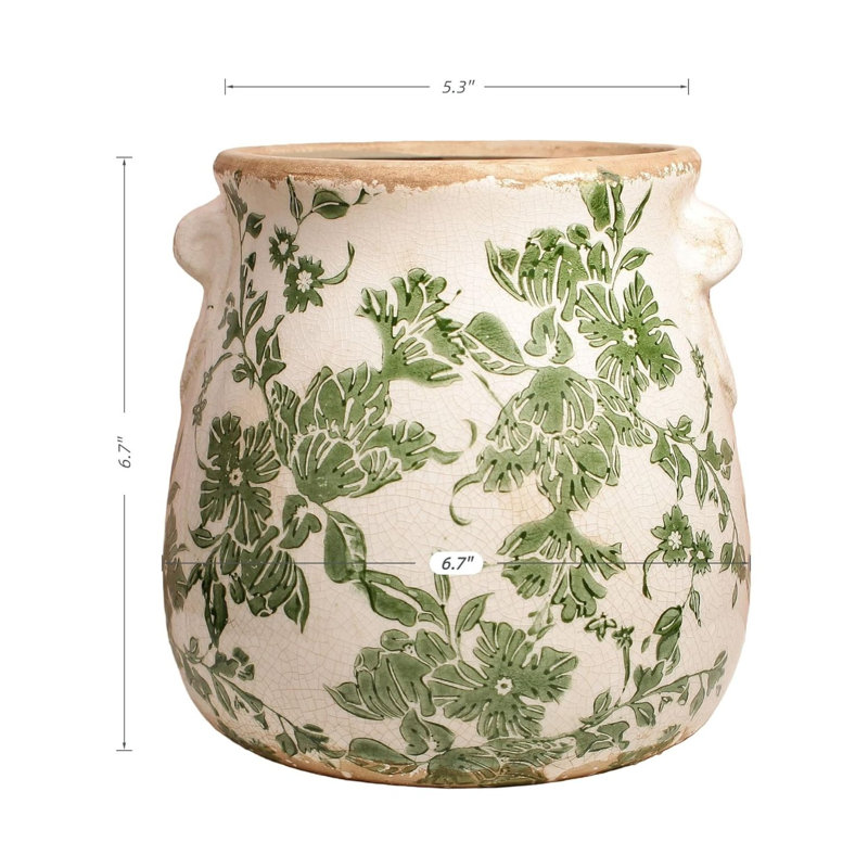Pot de fleurs en céramique / pot de fleurs d'intérieur avec drainage