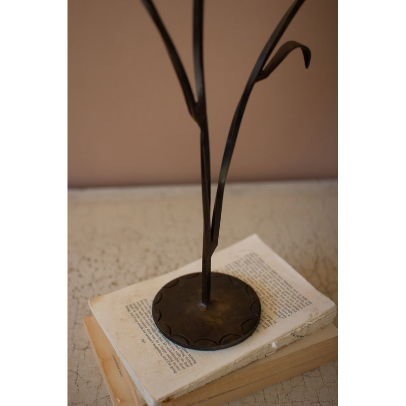  Forged-Iron Triple Candle Candelabras Set of 2, 24" H