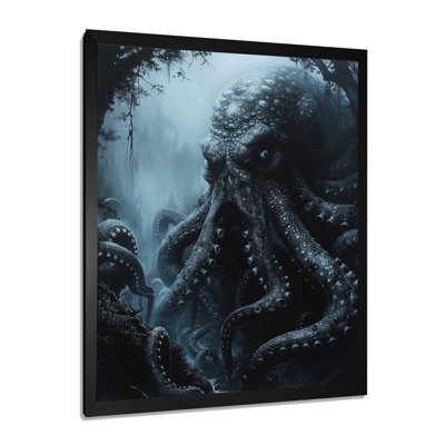 Gris gris noir Kraken Lair Mythical Creature - Mythical Creatures Wall Art Living Room