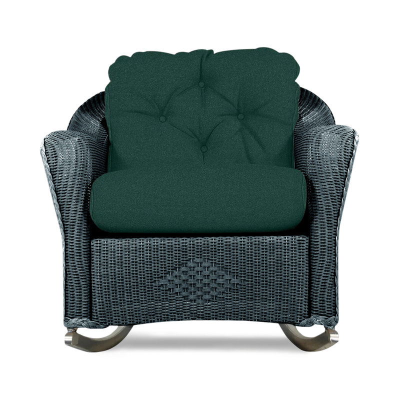 Reflections Outdoor Rocker Chair, Flagship Lapis Sunbrella®, Denim Blue
