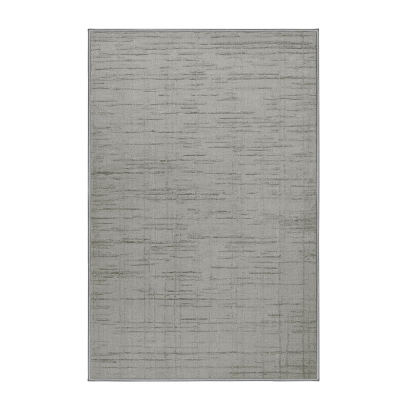 Machine Washable Abstract Gray Area Rug, Rectangle 2' x 3'