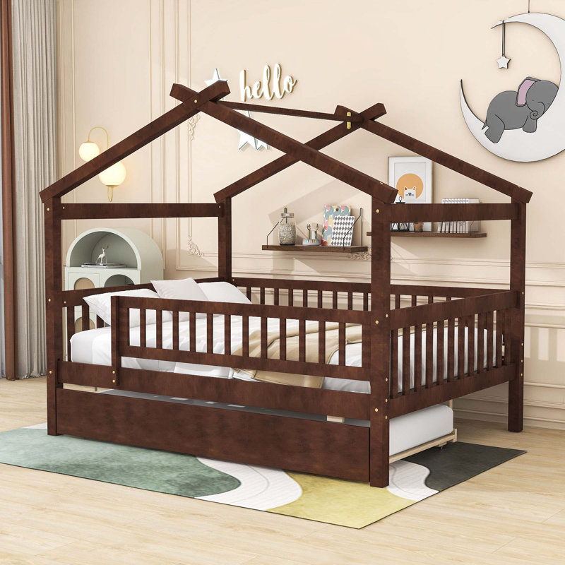 Pontoosuc Wood Daybed with Twin Size Trundle, Full, Walnut