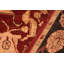 Tapis oriental orange / rouge / brun en laine noué à la main 6 pi x 9 pi Baccio