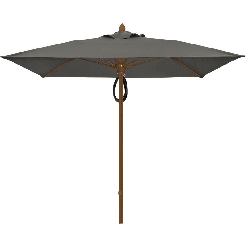 Parasol de marché carré 6 pi Prestige, Bronze champagne, Sunbrella® gris anthracite
