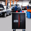 Chariot multi noir et rouge avec clins amovibles et armoire verrouillable 4 outils, 2 freins