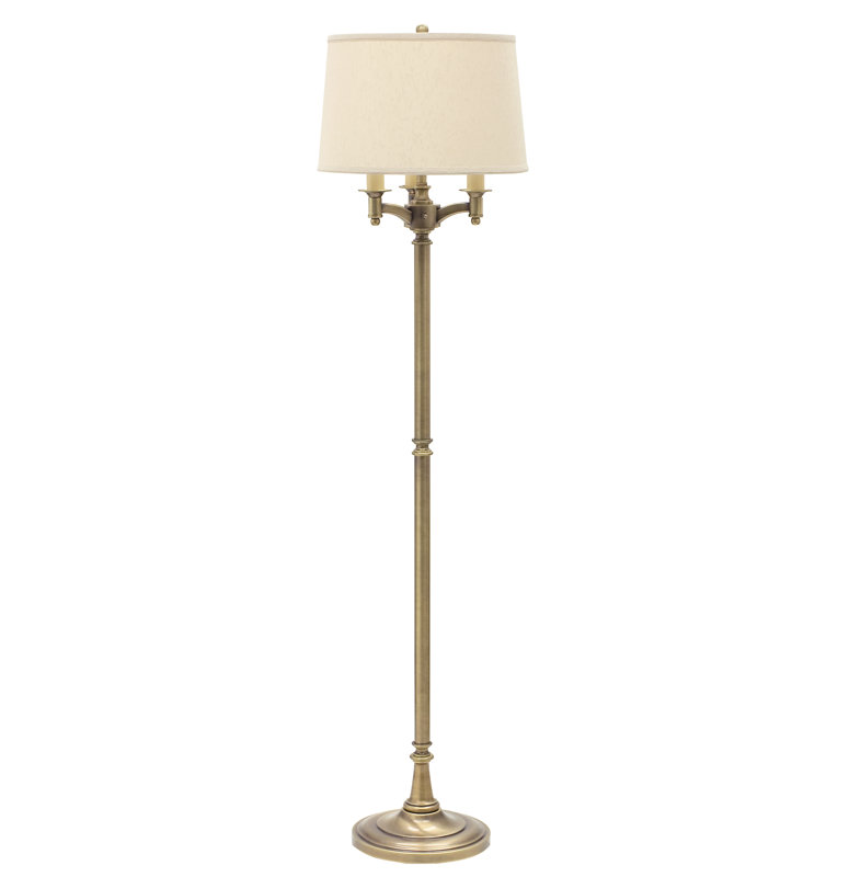 Lampe sur pied 62,75 po Baril, Laiton antique
