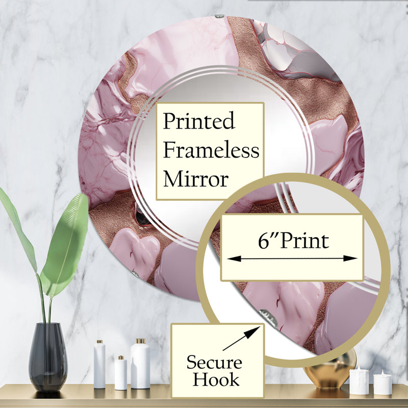 Hallvale - Miroir mural moderne rond, 32 po x 32 po