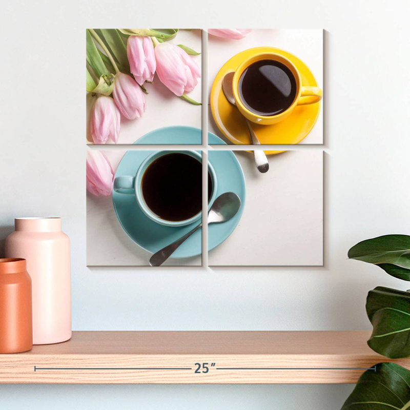 Yarlin Coffee And Tulips, 18" H x 18" W