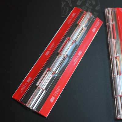 Acrylic Hinges - No Glue Required. Transparent Clear Plastic Acrylic 150mm