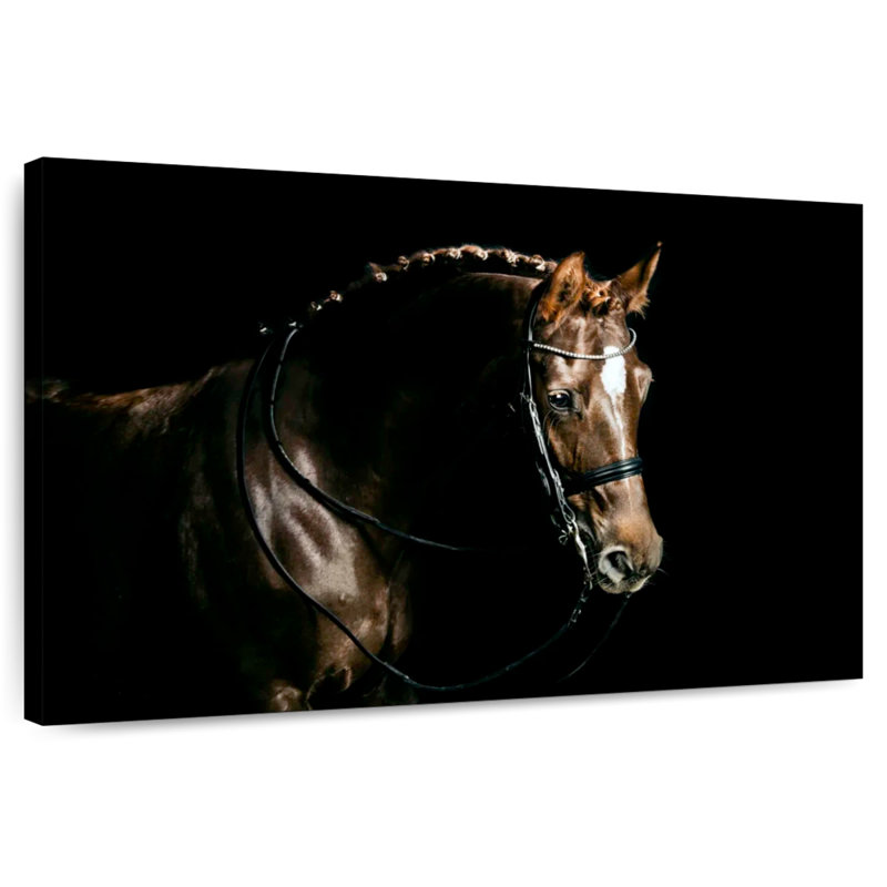 Groomed Chestnut Horse, 8" H x 12" W