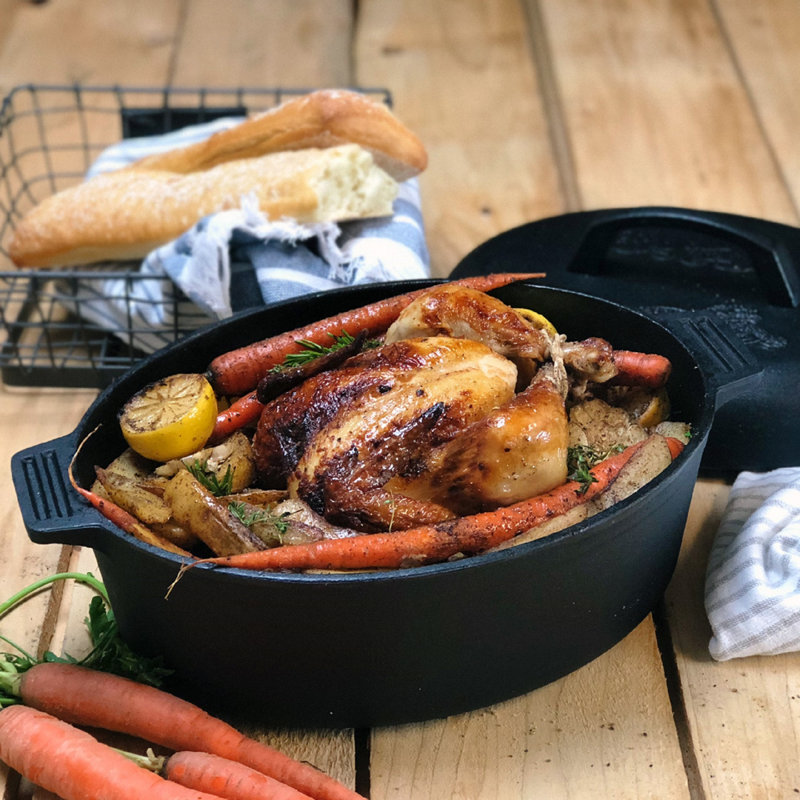 Bayou Classic Non-Stick Cast Iron Roasting Pan