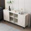 Mid Century Modern TV Stand And Kitchen Storage Cabinet, Curio Buffet For Elegant Home Decor And Organization.