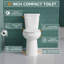 Toilette compacte 21 po pour personnes âgées 21 po, chasse simple 1,28 GPF Tornado, carte 1000g, blanc-113957689