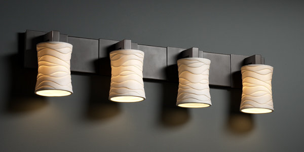Darrien 4 - Light Vanity Light, Dark Bronze, Waves