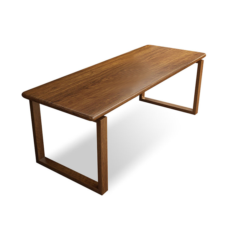 Bureau rectangulaire en bois massif noyer, H 29,53 po x l 62,99 po x P 23,62 po