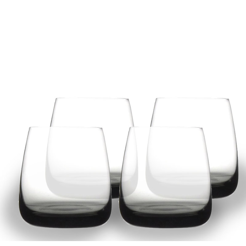 Verre à whisky 12 oz Gem, Noir/transparent