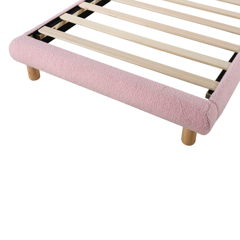 Sandina 90 x 200Cm Platform Bed, Antique pink and pink
