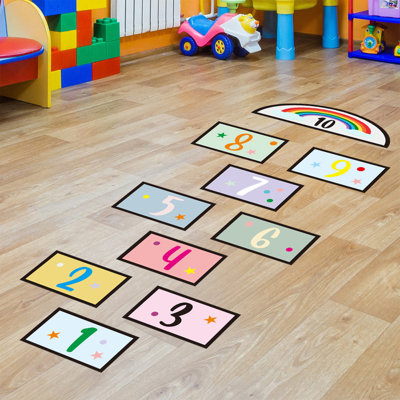 Digital Jumping Lattice Children's Game Preschool Education Stickers