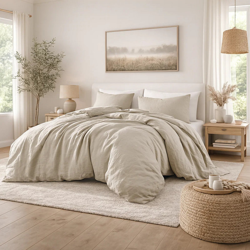 Ensemble de housse de couette et insert 4 pièces en microfibre, Housse de couette très grand et insert + 3 pièce