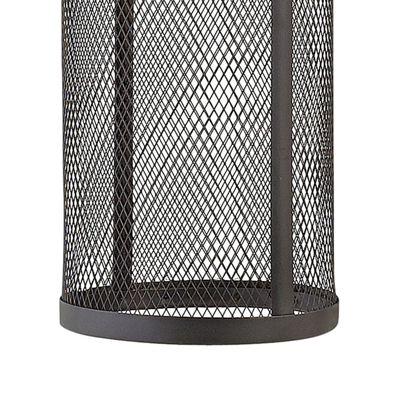 Aria Outdoor Armed Sconce, Black, 18.5" H x 5.3 W x 6.8" D, Incandescent