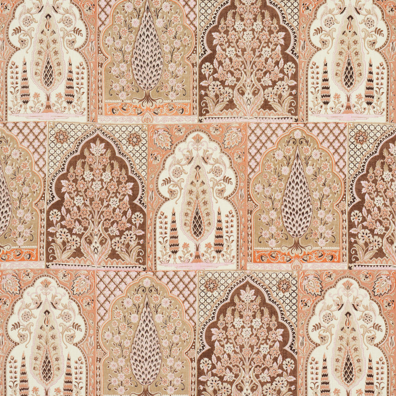 Tissu Barra Palace, Brun / épice
